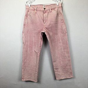 Gap Pink Tie-dye High Rise Carpenter Jeans Denim Capri Women's Size 12/31
